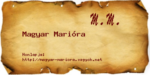 Magyar Marióra névjegykártya